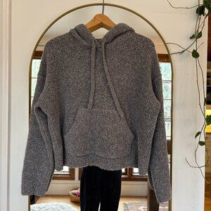 Frank & Oak Grey Crop Hoodie - Large
